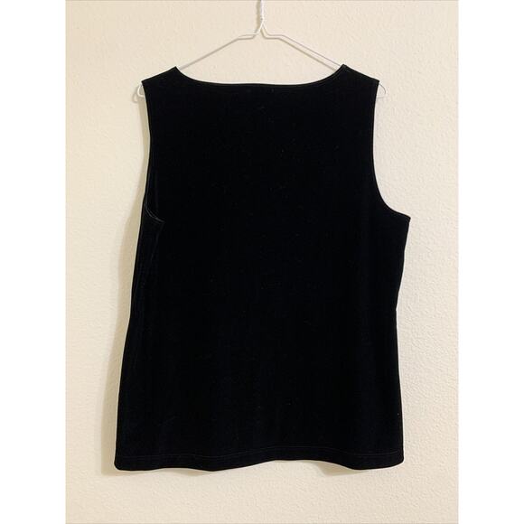 Chicos, Velvet Highneck Tank, Black, Size 2 , NWT - Picture 3 of 3